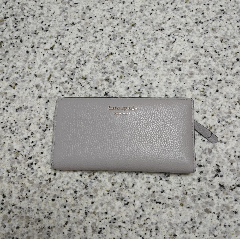 Kate spade roulette wallet (gray)